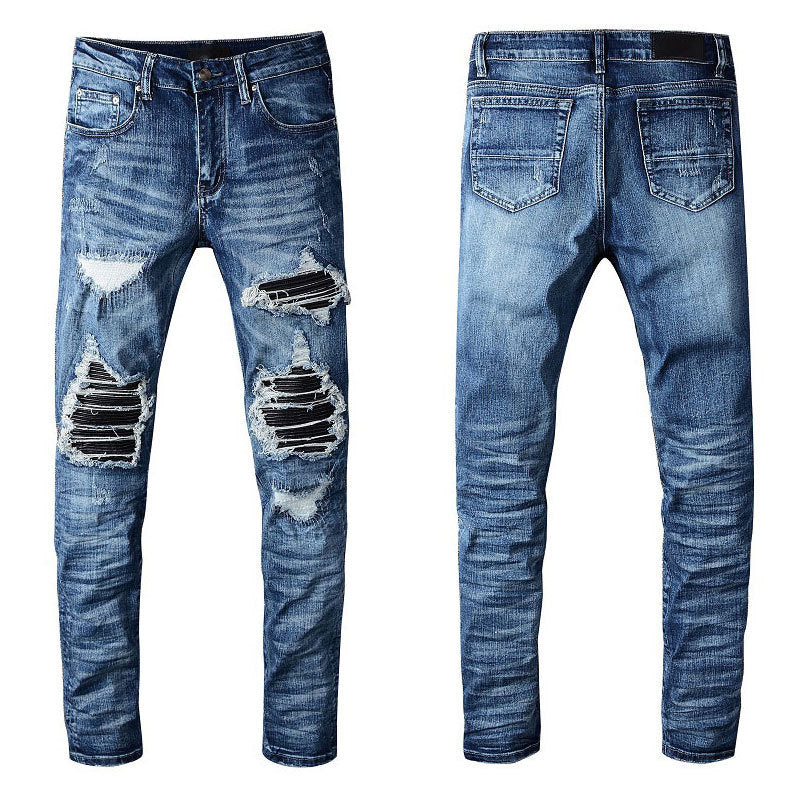 Hole & Patch Patch Scrape Popular Jeans For Men