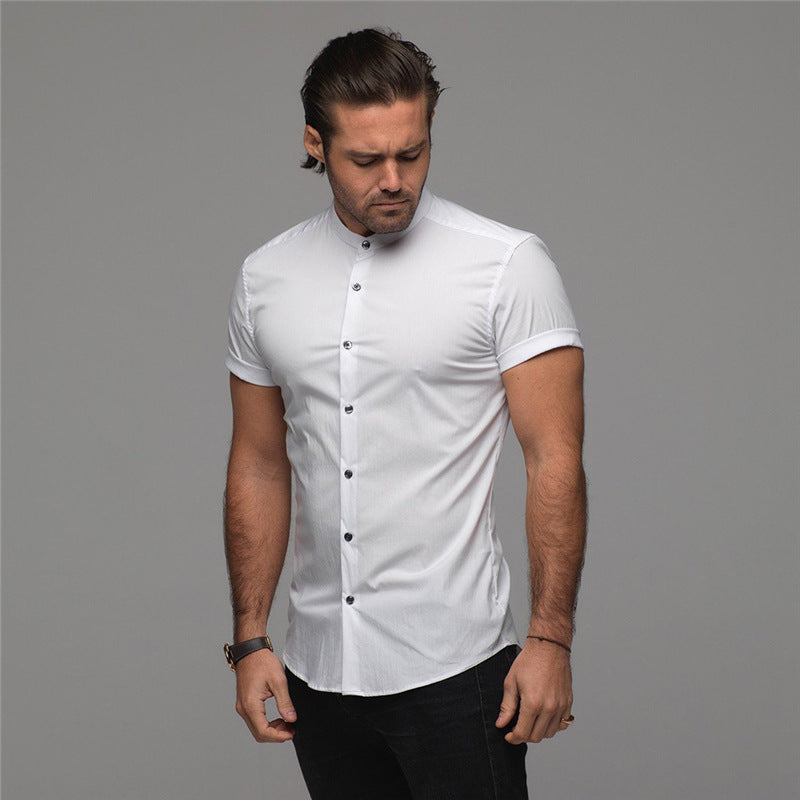 Summer Shirt  Fitness Clothing Cotton Tops Short Sleeve Sports Casual Breathable Shirt