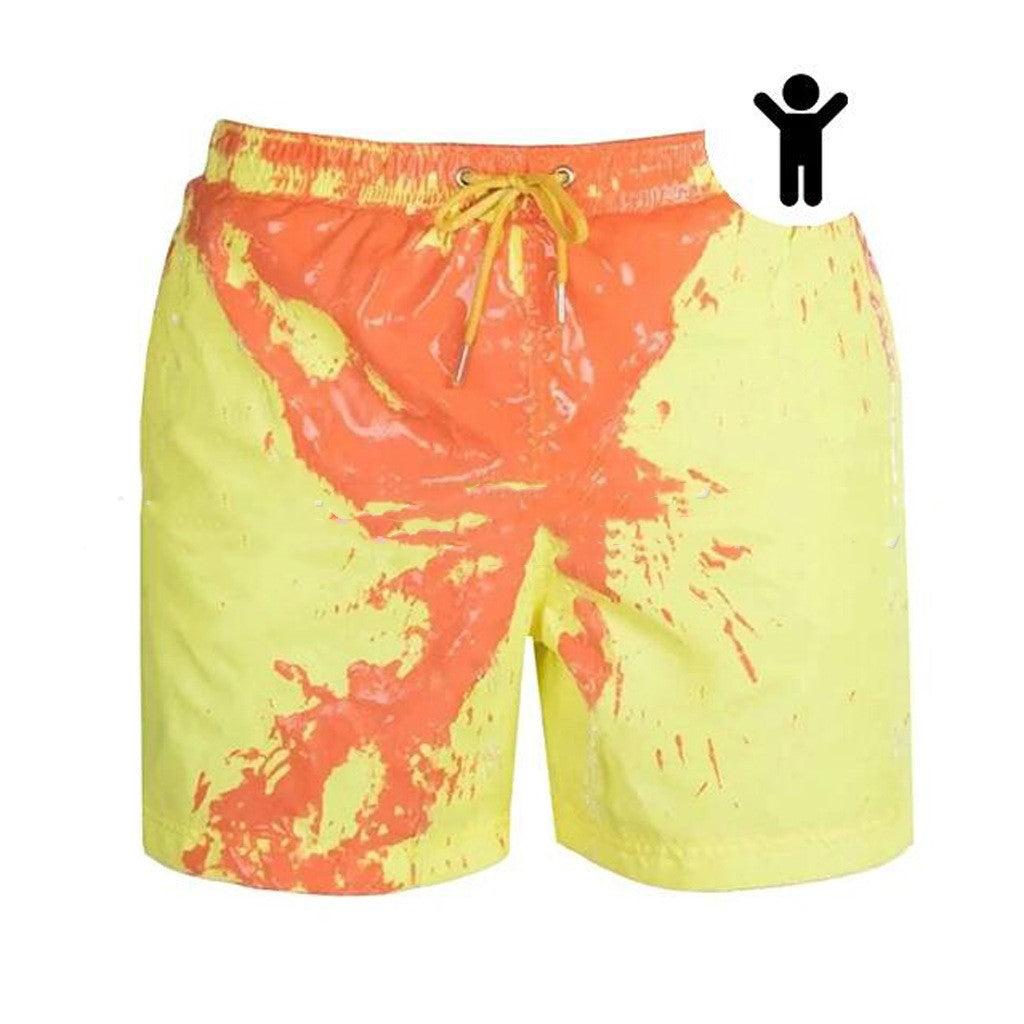 Magical Change Color Beach Shorts Summer Men Swimming Trunks Swimwear Swimsuit