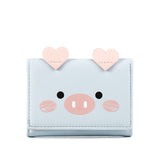 Short three-fold wallet women cartoon cute lady wallet