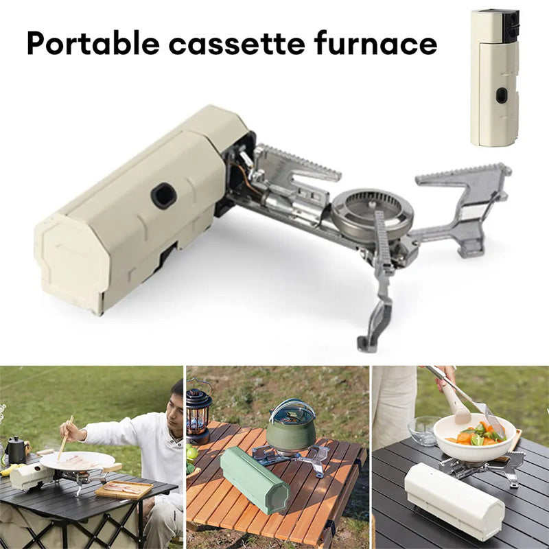 Portable Folding Camping Gas Stove - Outdoor Hiking BBQ Travel Cooking Grill Cooker