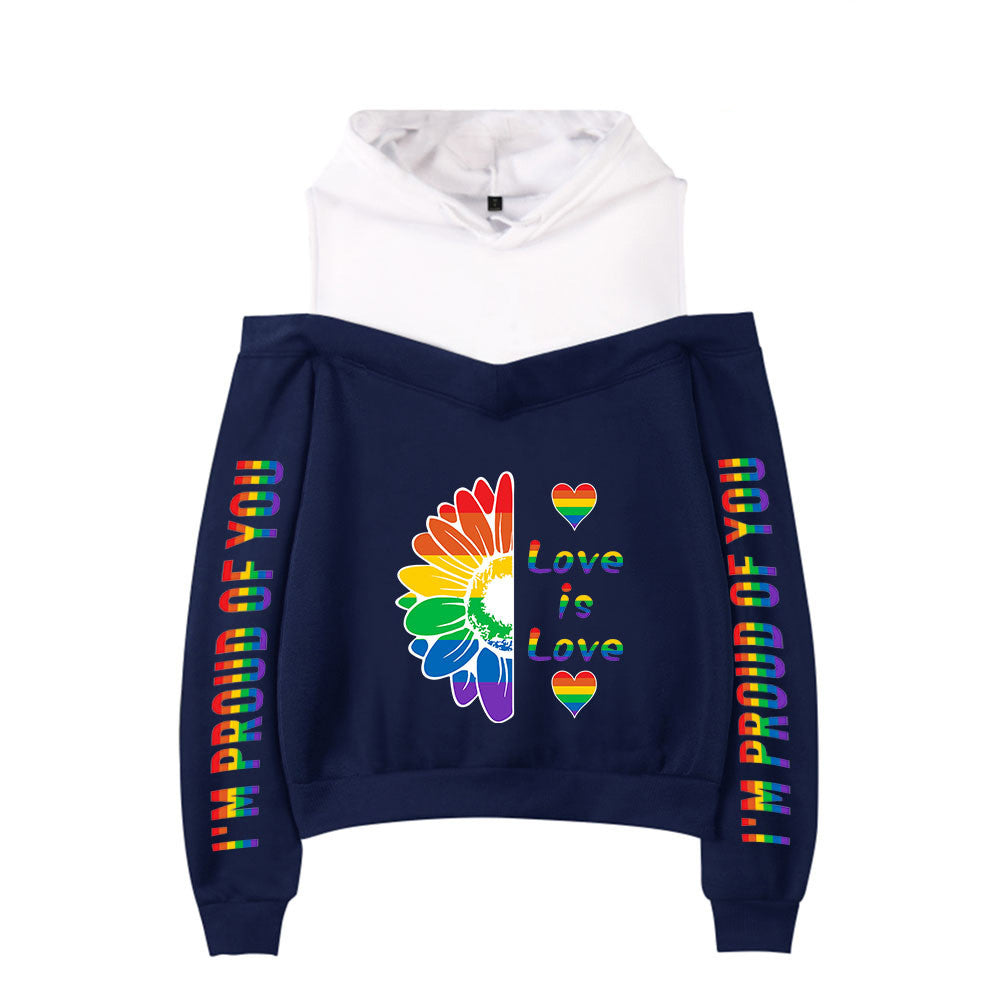 Off-the-shoulder Hoodie For Women - Minihomy