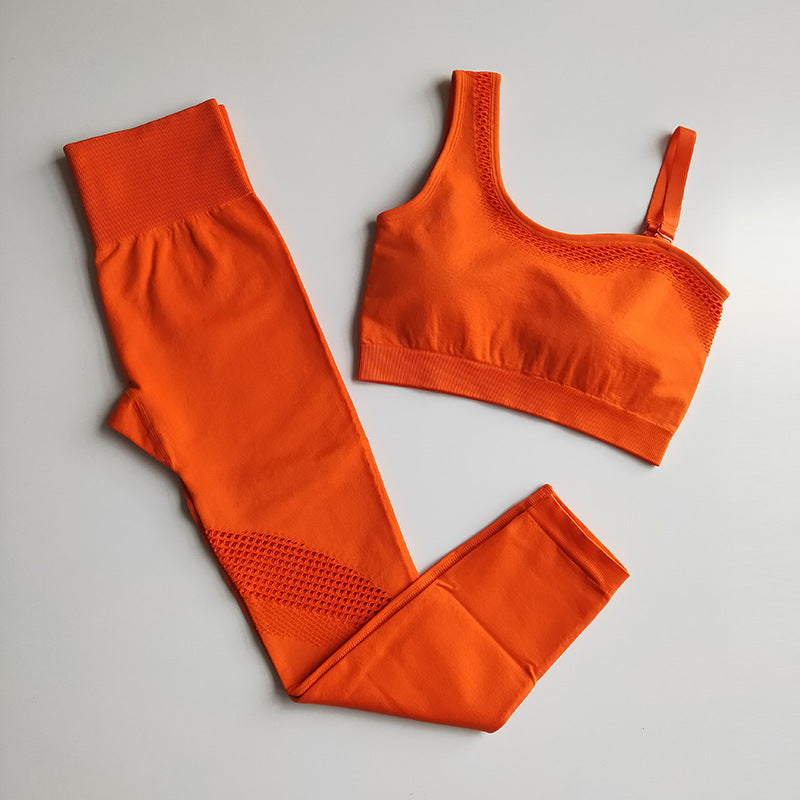 One-shoulder gym suit