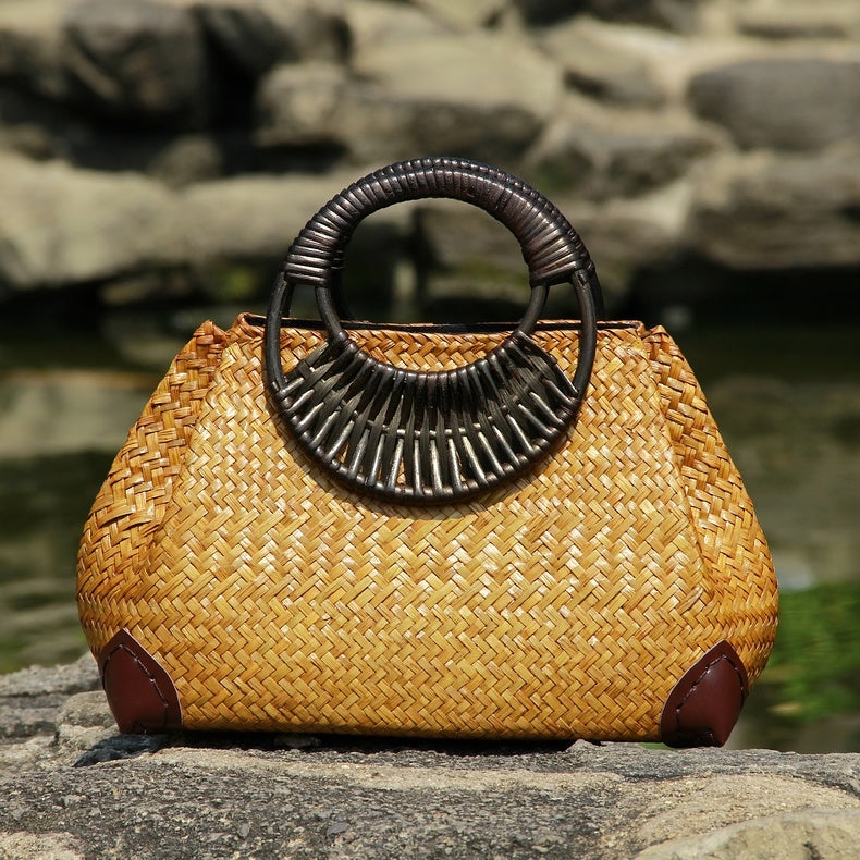 Straw bag women handbag