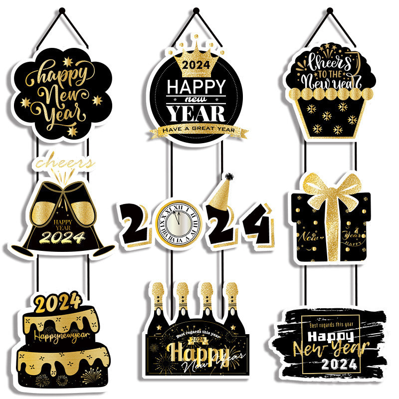 Party Decoration Door Hanging New Year's Eve Party Decoration Atmosphere Arrangement Pendant - Minihomy