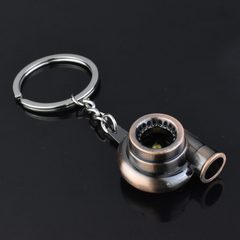 Creative Car Modification Turbocharger Engine Metal Keychain