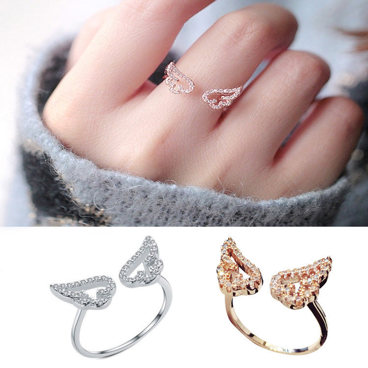 Angel Wings  Rings Women's Tide Cute Rings Accessories - Minihomy