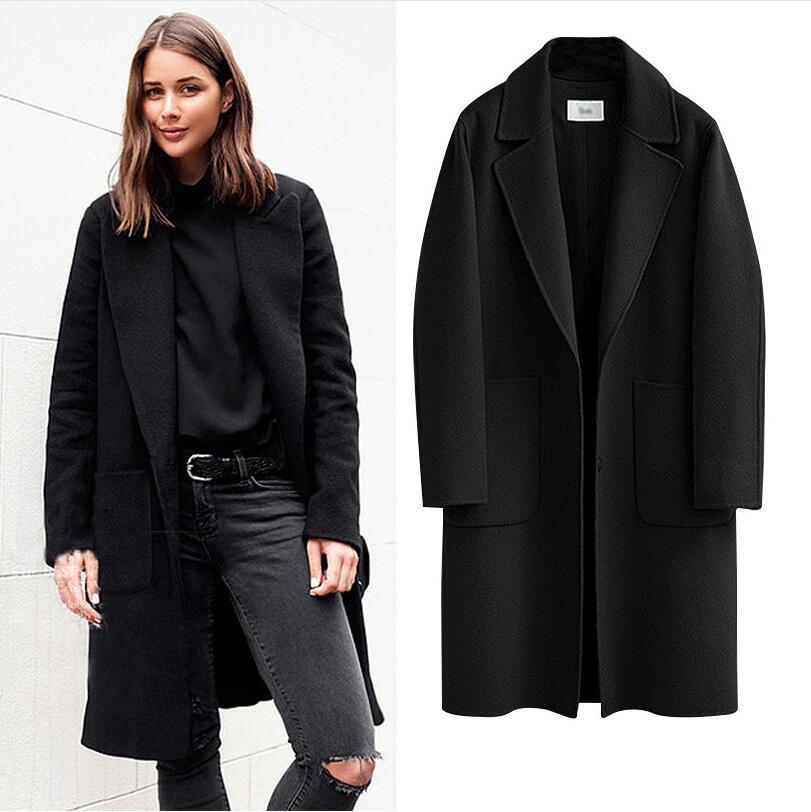 Women's Woolen Overcoat With Heavy Wool Coat