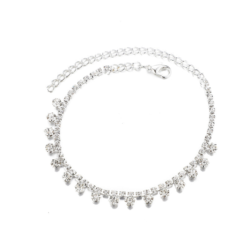 Women's Fashion Diamond Round Anklet