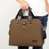 Men's Business Casual Oxford Cloth Handheld One Shoulder Canvas Briefcase - Minihomy