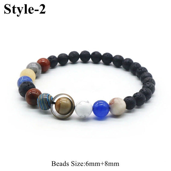 Universe Galaxy Eight Planets Bracelet