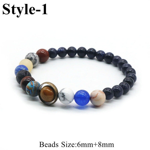 Universe Galaxy Eight Planets Bracelet