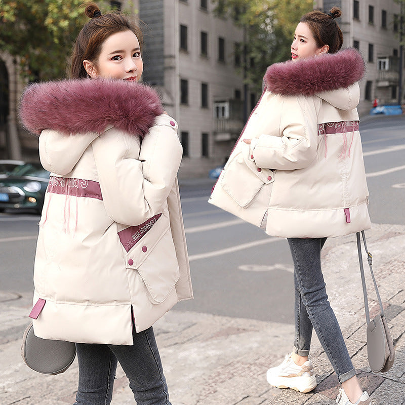 Down padded jacket women short cotton jacket