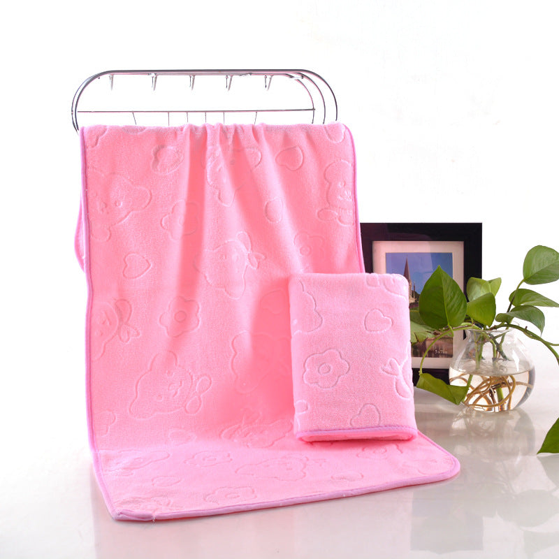 Hemming embossed microfiber towel