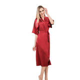 Satin Kimono Robes for Women - Bride Long Robe Sleepwear