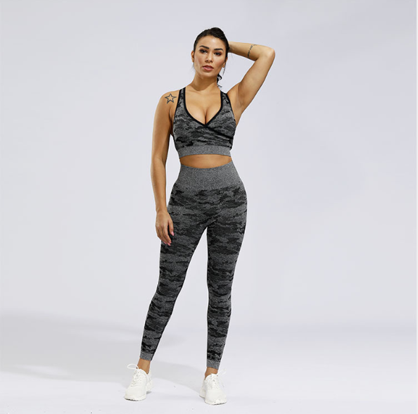 High Waist  Camouflage Running Workout Sports Fitness yoga Pants