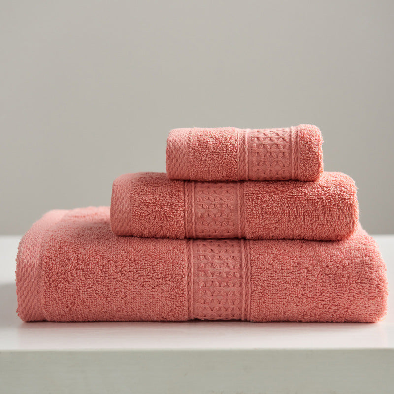 Minimalist Style Square Towel Set Pure Cotton