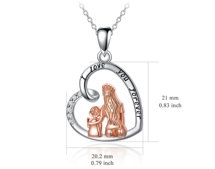 Heart Shaped Mother's Day Necklace Gift In Two Colors - Minihomy