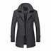 Long Jacket Slim Fit Overcoat Casual Wool Blends Warm Outerwear Windbreaker Men - Minihomy