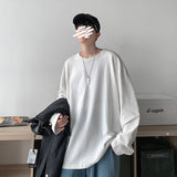 Legible Spring Autumn Long Sleeve T-shirts - Men's O-Neck Loose Fit