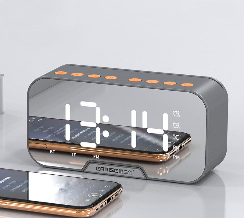 Alarm Clock Clock Wireless Bluetooth Speaker Mini Home Outdoor Card Subwoofer Computer Audio - Minihomy