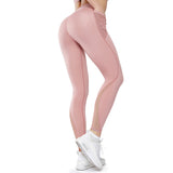 Mesh stitching yoga pants - Minihomy