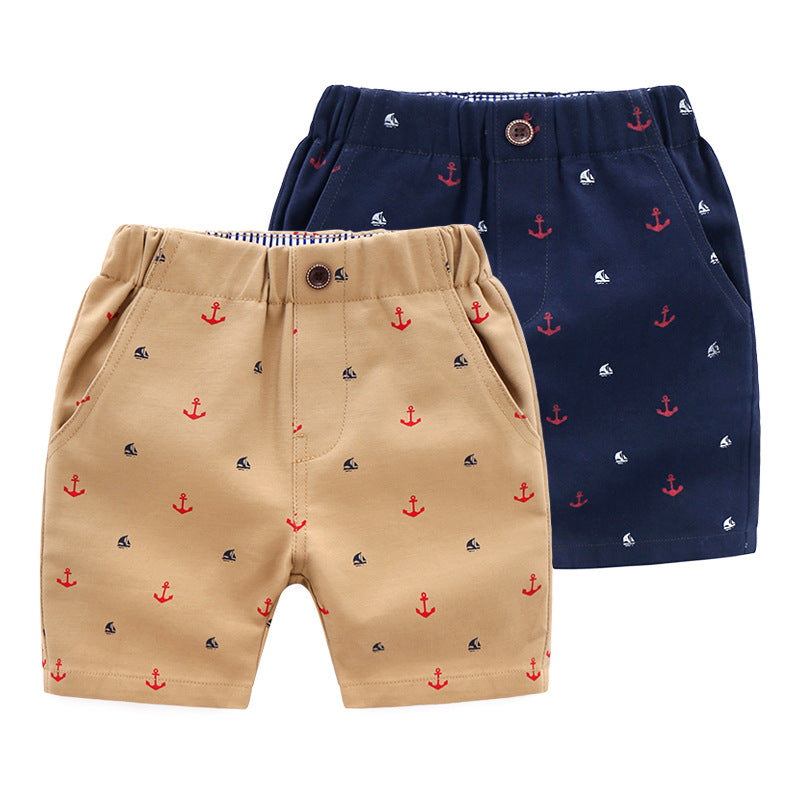 Casual Baby Print Thin Pants Children Beach Shorts