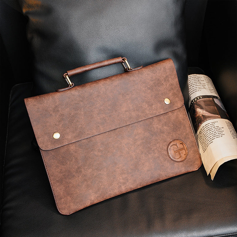 Retro Casual Slim Document Briefcase