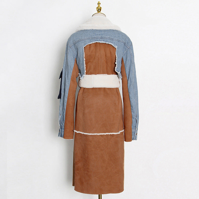 Denim Long Cotton Jacket - Minihomy