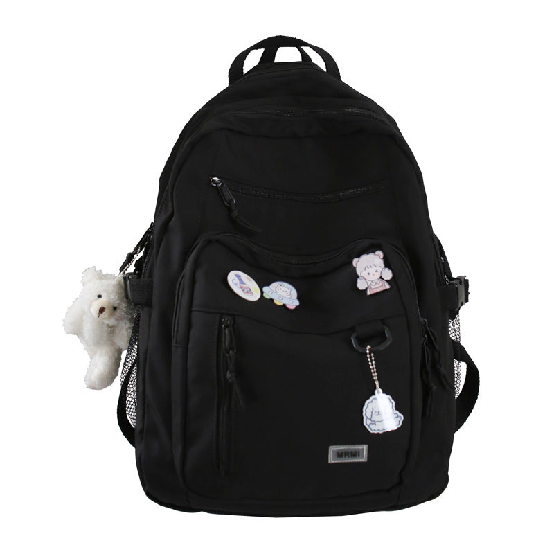 Backpack School Bag Girls Students Schoolbag High Capacity Multi-pocket Design Bags - Minihomy