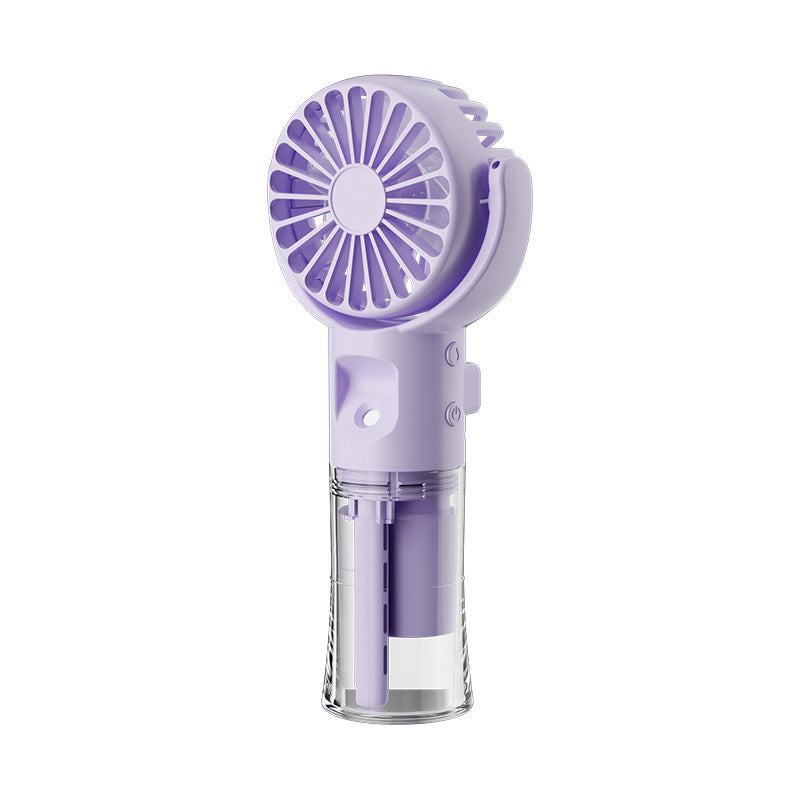 Portable Handheld Spray Fan: 4-Speed Misting Fan for Summer Cooling & Outdoor Use (USB Rechargeable) - Minihomy