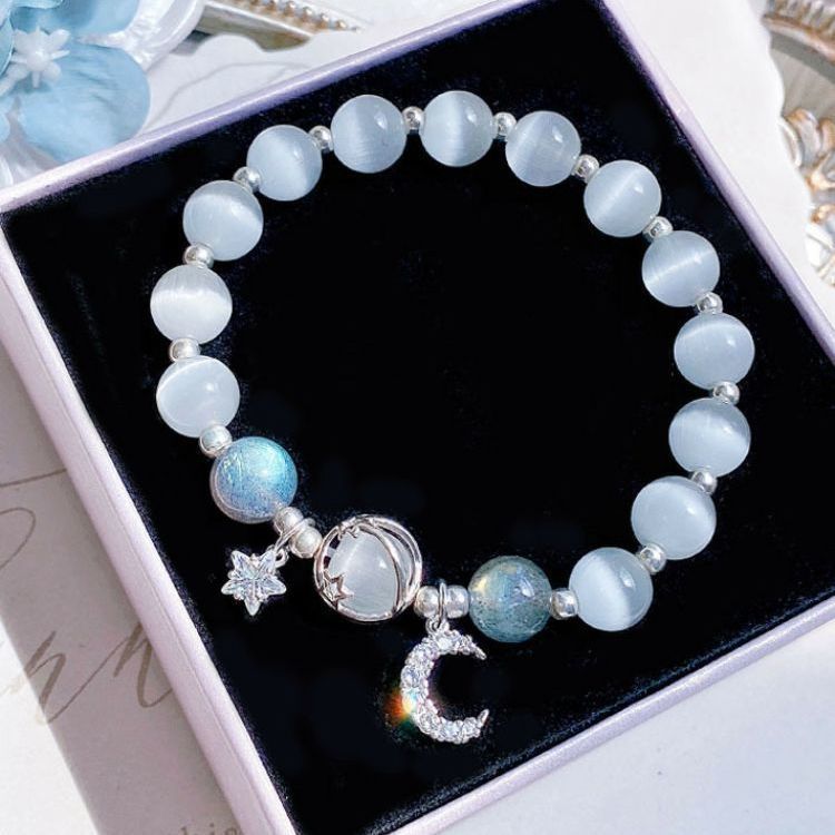 Lavender Opal Bracelet Female Special-interest Design Gray Moonlight