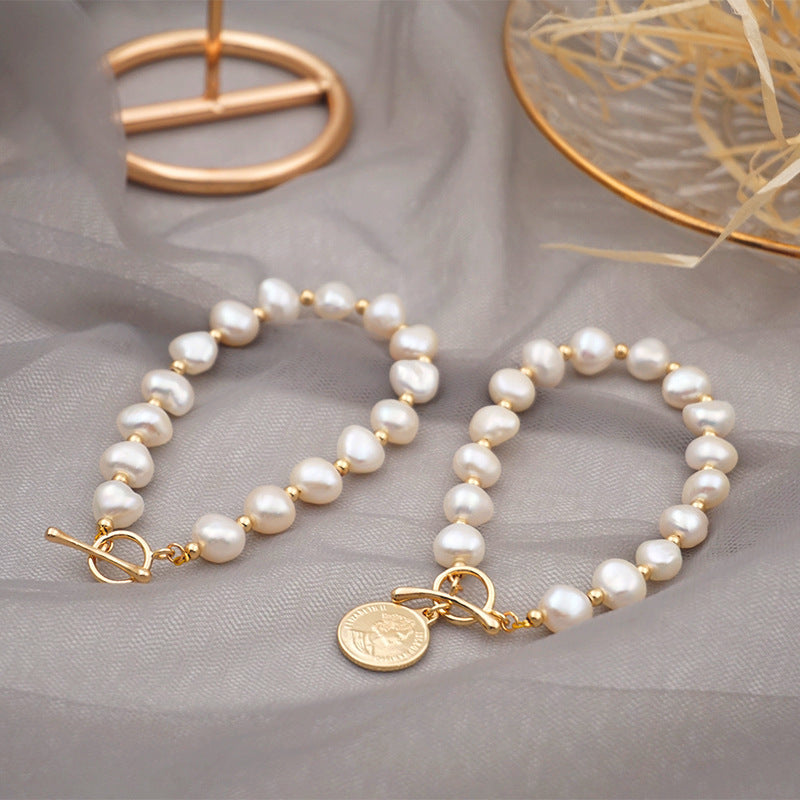 Freshwater Pearl Bracelet Female 14k Real Gold - Minihomy