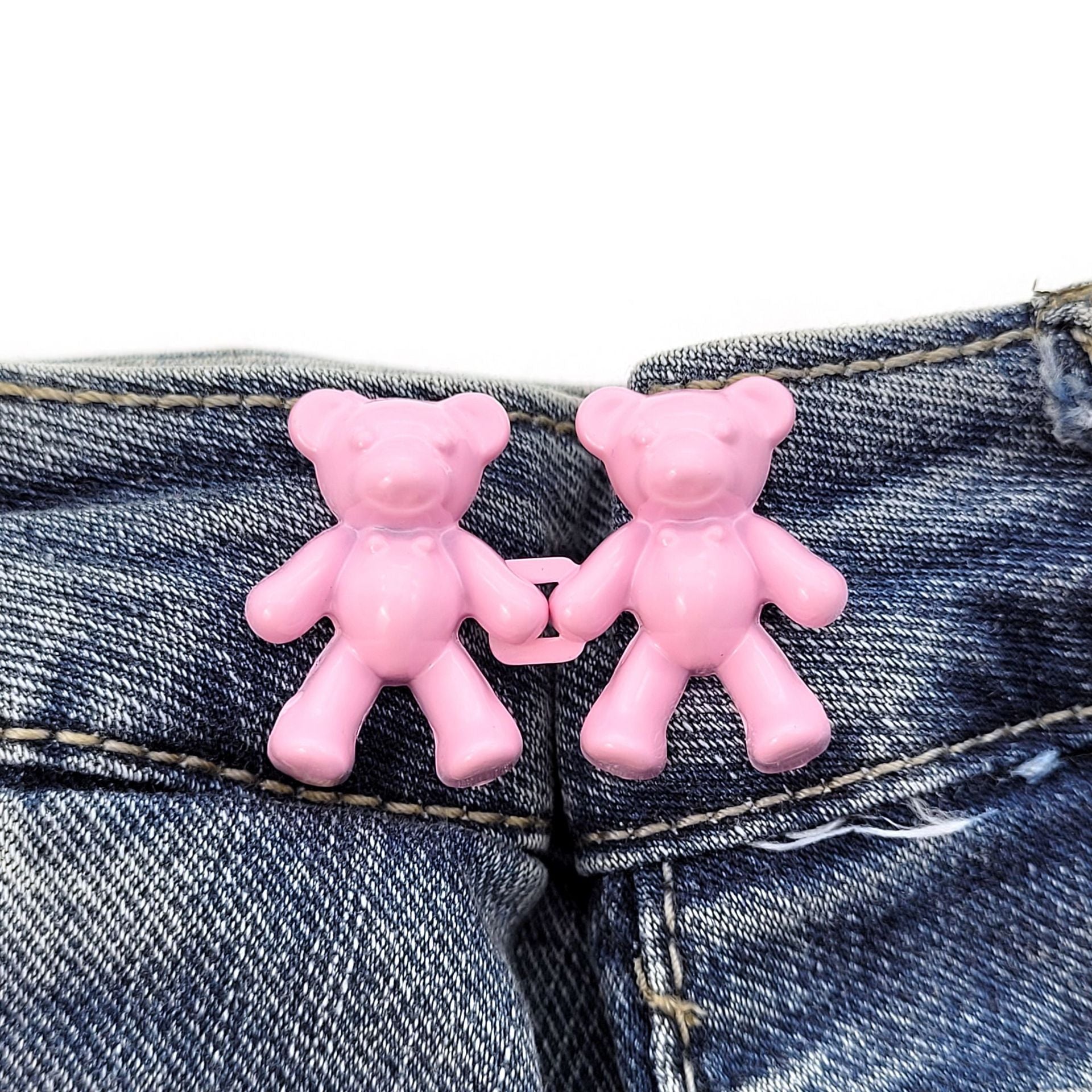 Cute Bear Pin Waist Clip Metal Snap Fastener Pants Pins Waist Tighten Brooch - Minihomy