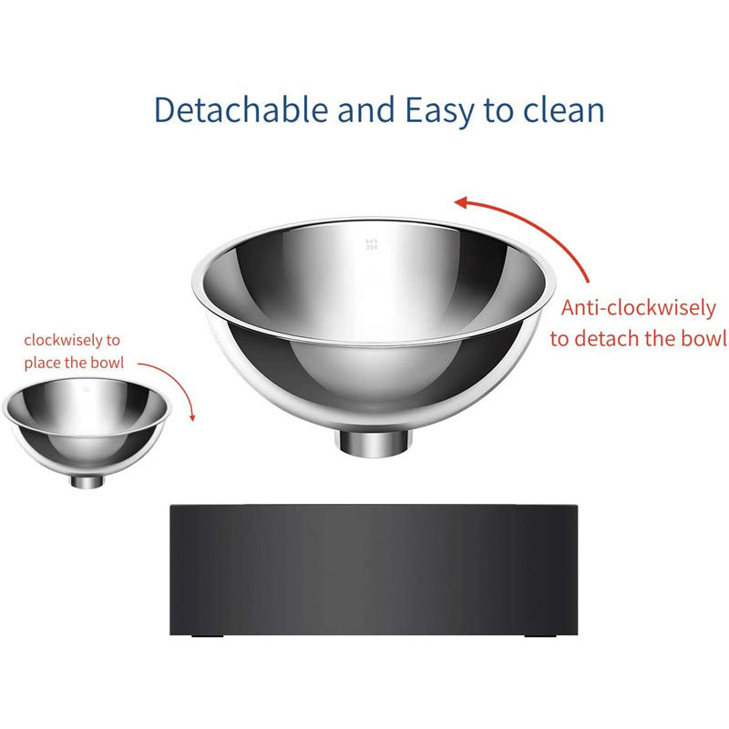 Adjustable Stainless Steel Pet Dog Cat Double Bowls Anti-Slip - Minihomy