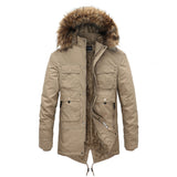 Winter Coat Men's Cashmere Long Cotton-padded Jacket