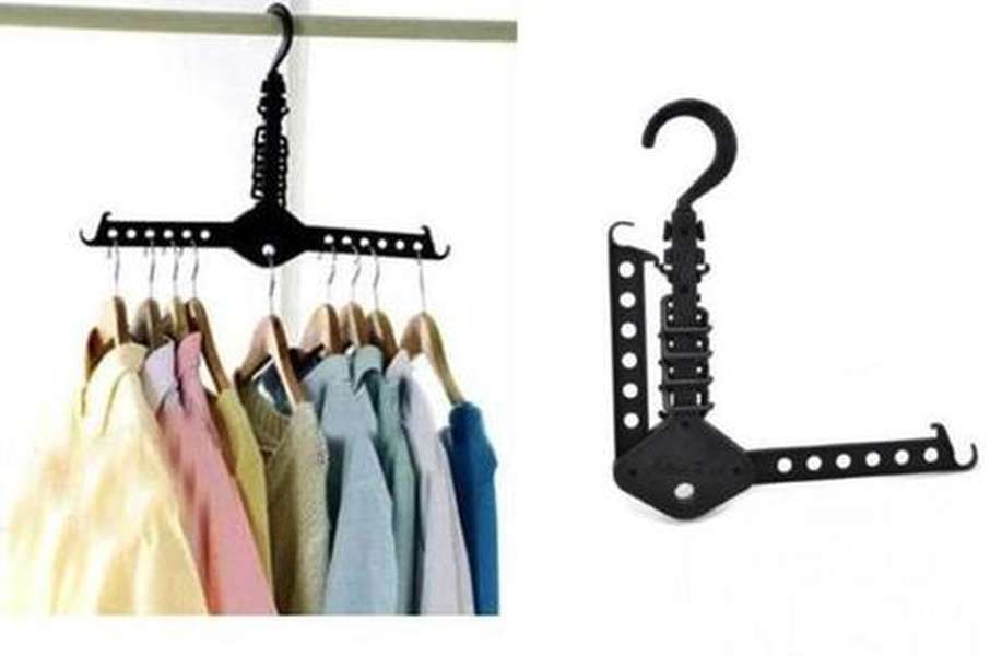 Hanger Rack Clothes Space Saver Folding Hanger Multifunctional Magic Clothes Rack - Minihomy