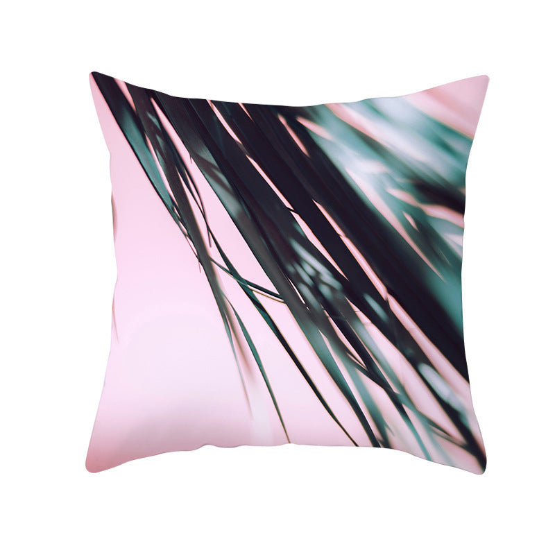 Peach Skin Fleece Pillowcase - Tropical Plant Home Decor