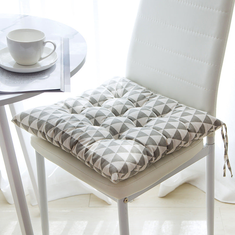 Summer Chair Cushion - Square Linen+Cotton Seat Pad