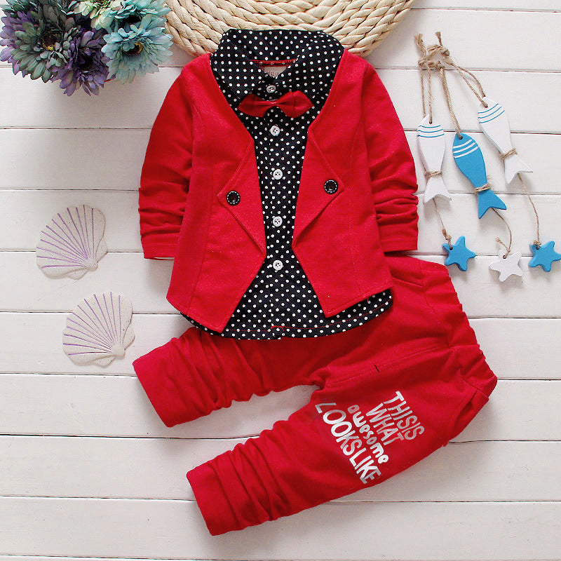 Children's Suit Bow tie Sweater Small Trousers