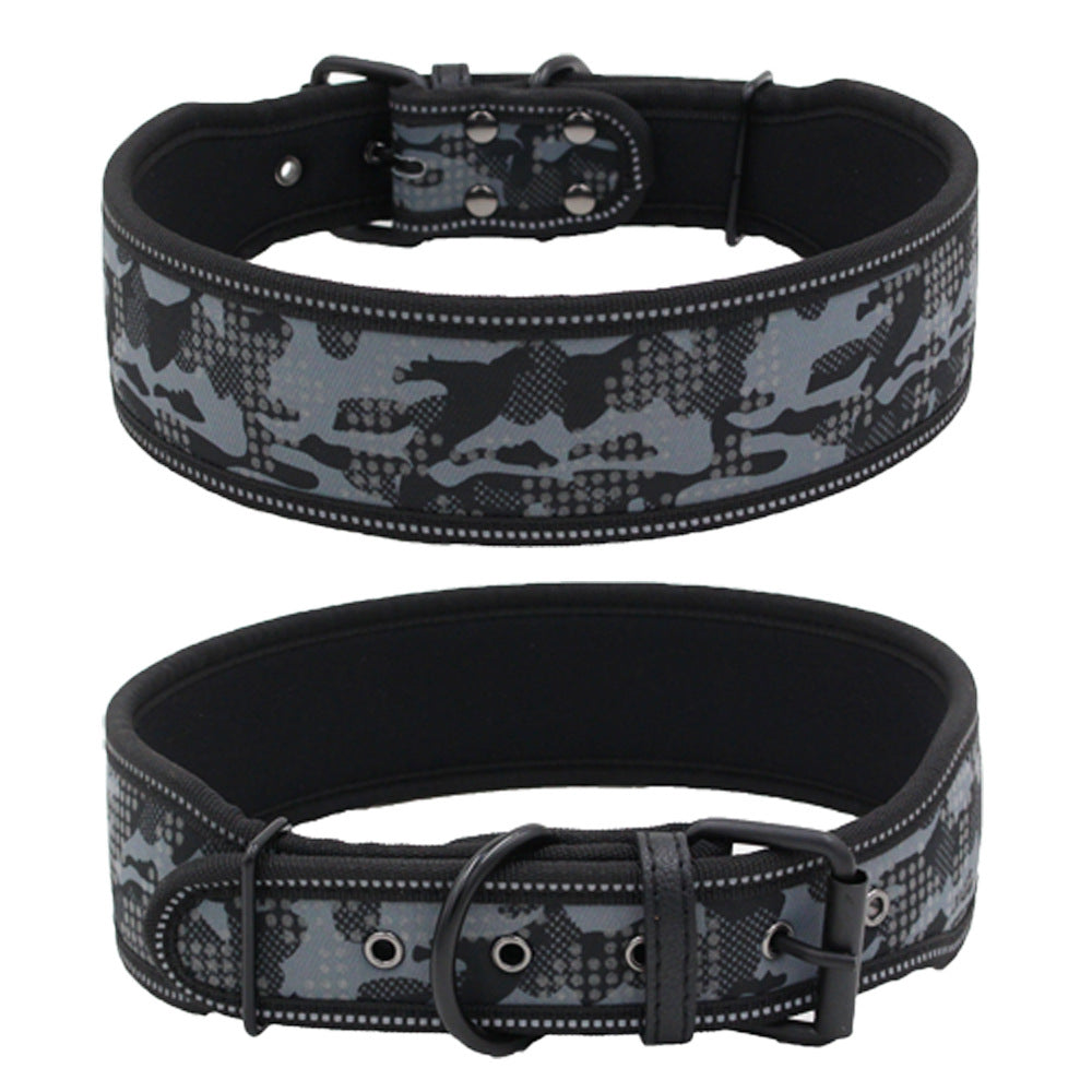 Reflective Camouflage Comfortable Dog Collar