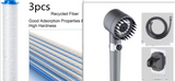 3 Modes High Pressure Shower Head with Filter - Portable Rainfall Faucet Tap for Bathroom