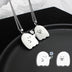 Little Ghost Pair Necklace Creative Pendant Cartoon Couple Pendant - Minihomy