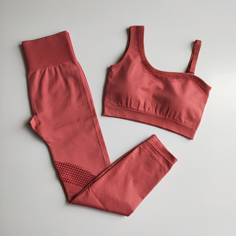 One-shoulder gym suit