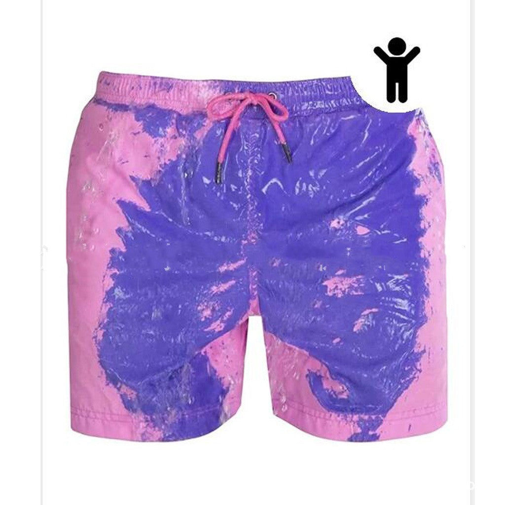 Magical Change Color Beach Shorts Summer Men Swimming Trunks Swimwear Swimsuit