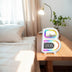 B-Shaped Bluetooth Speaker with Wireless Charger, Smart Music Rhythm Lighting, and Alarm Clock - Minihomy