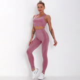 Seamless knitted yoga workout clothes