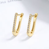 925 Sterling Silver Geometric U-shaped Earrings Women's Design Sense