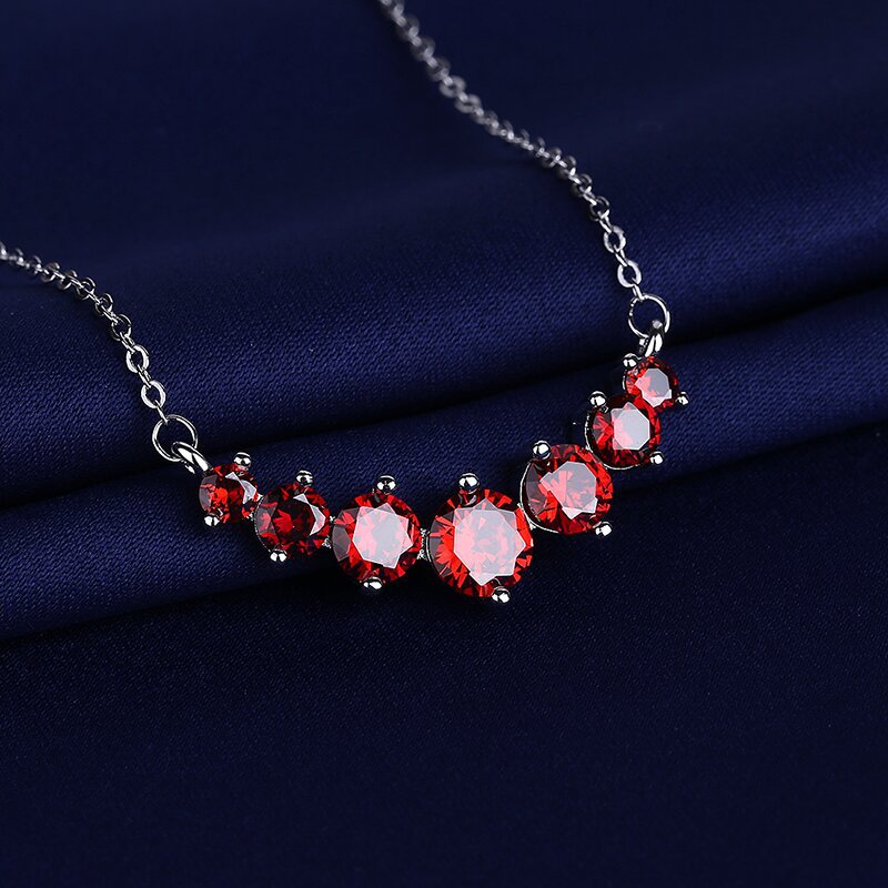 Moissanite Straight Necklace Female Pendant Clavicle Chain Jewelry