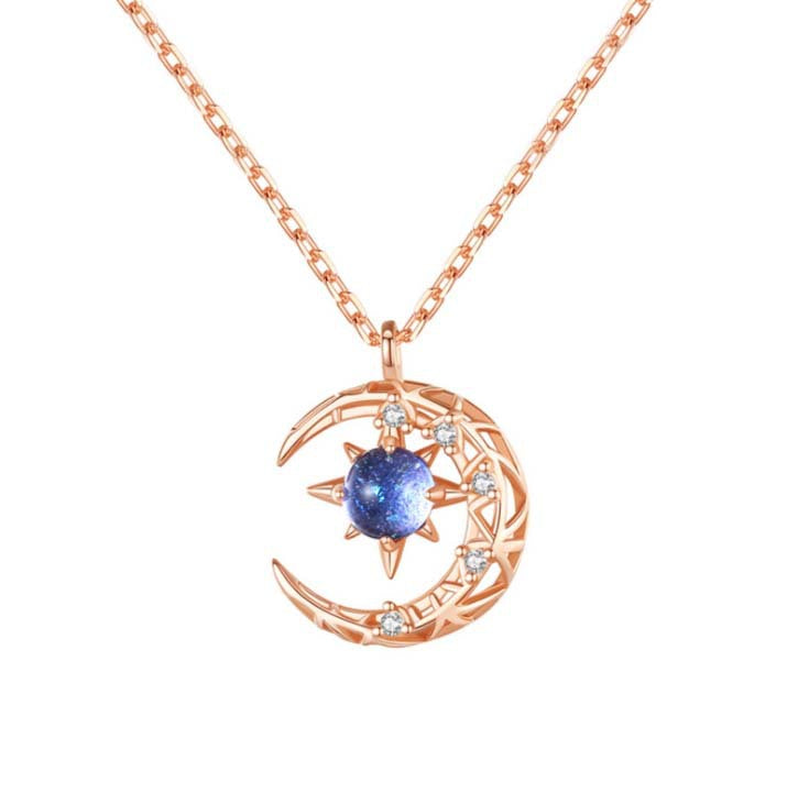 Explosive Style Star And Moon Necklace Female - Minihomy